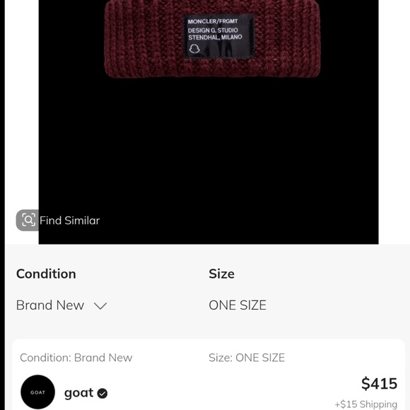 Moncler Deep Red Knit Beanie - Picture 6 of 6